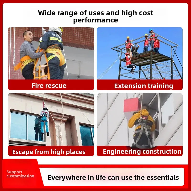 Steel Wire Core Fire High-Rise Fire Rescue Escape Life Rope Aerial Work Anti-Fall Thick Safety Rope