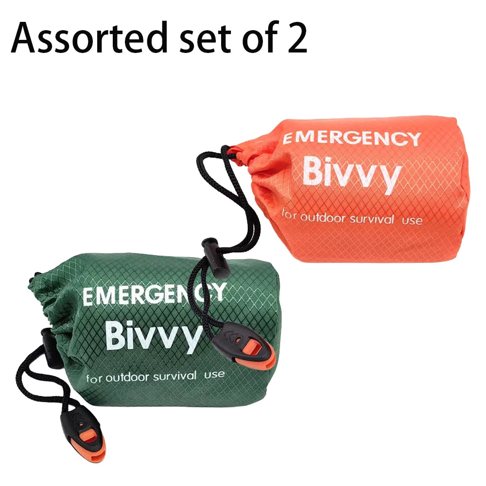 Emergency Sleeping Bag Survival Blanket Thermal Mylar Bivy Sack Lightweight Waterproof Portable Shelter for Camping Hiking