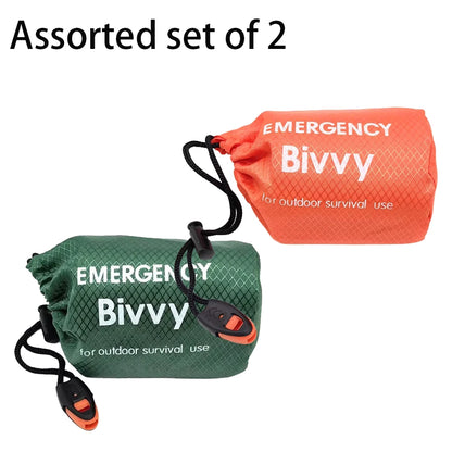 Emergency Sleeping Bag Survival Blanket Thermal Mylar Bivy Sack Lightweight Waterproof Portable Shelter for Camping Hiking