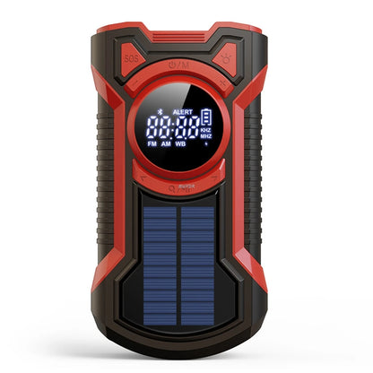 5000Mah Emergency Radio Hand Crank Solar FM AM WB NOAA Weather Radio with LED Flashlight BT 5.3 Speaker Power Bank Phone Charger