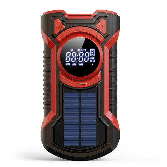 5000Mah Emergency Radio Hand Crank Solar FM AM WB NOAA Weather Radio with LED Flashlight BT 5.3 Speaker Power Bank Phone Charger