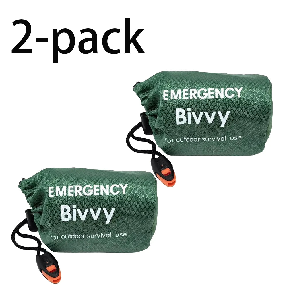 Emergency Sleeping Bag Survival Blanket Thermal Mylar Bivy Sack Lightweight Waterproof Portable Shelter for Camping Hiking