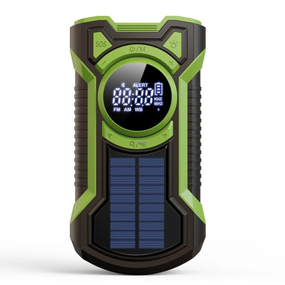 5000Mah Emergency Radio Hand Crank Solar FM AM WB NOAA Weather Radio with LED Flashlight BT 5.3 Speaker Power Bank Phone Charger