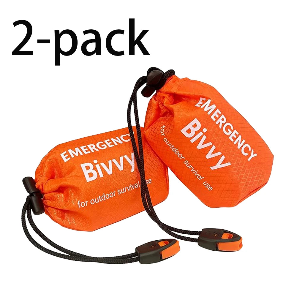 Emergency Sleeping Bag Survival Blanket Thermal Mylar Bivy Sack Lightweight Waterproof Portable Shelter for Camping Hiking