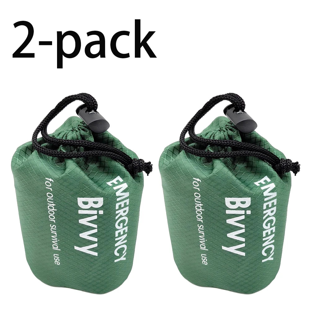 Emergency Sleeping Bag Survival Blanket Thermal Mylar Bivy Sack Lightweight Waterproof Portable Shelter for Camping Hiking